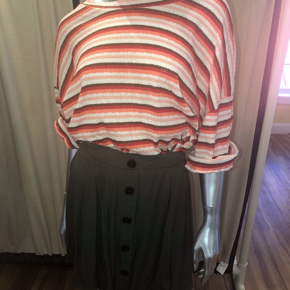 NWT Mitto stripe shirt multi color